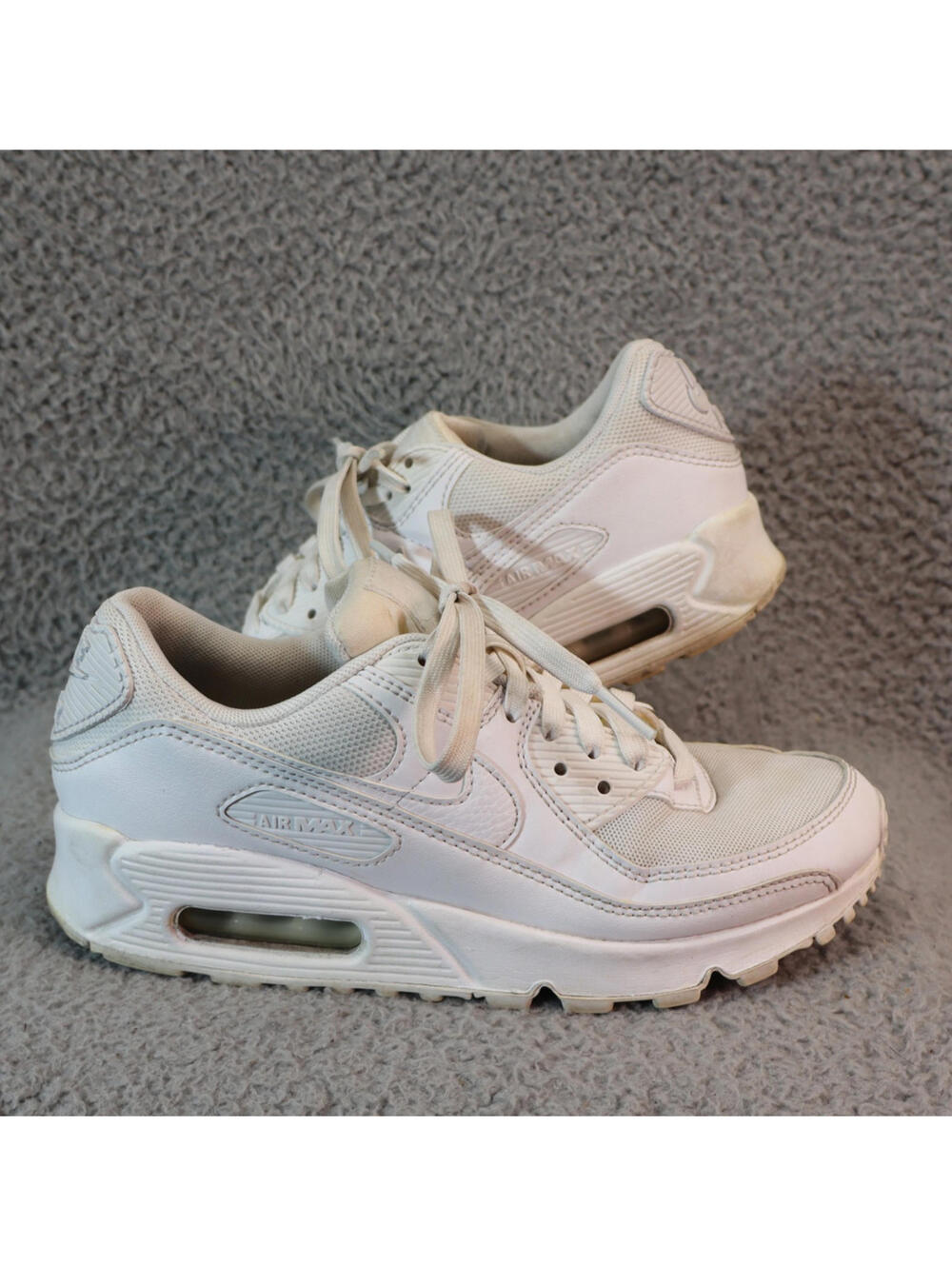 Nike Air Max 90 Women Shoes US 6.5 Triple White EUR 37.5